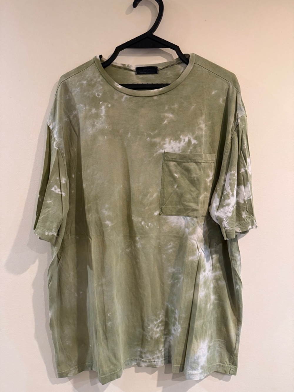 OAK + FORT Olive Green Tie-Dye Pocket Tee